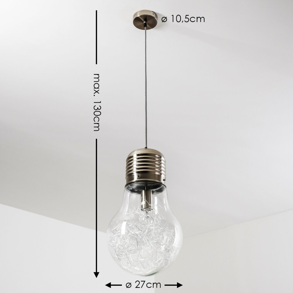 Hova Pendant Light matt nickel, 1-light source