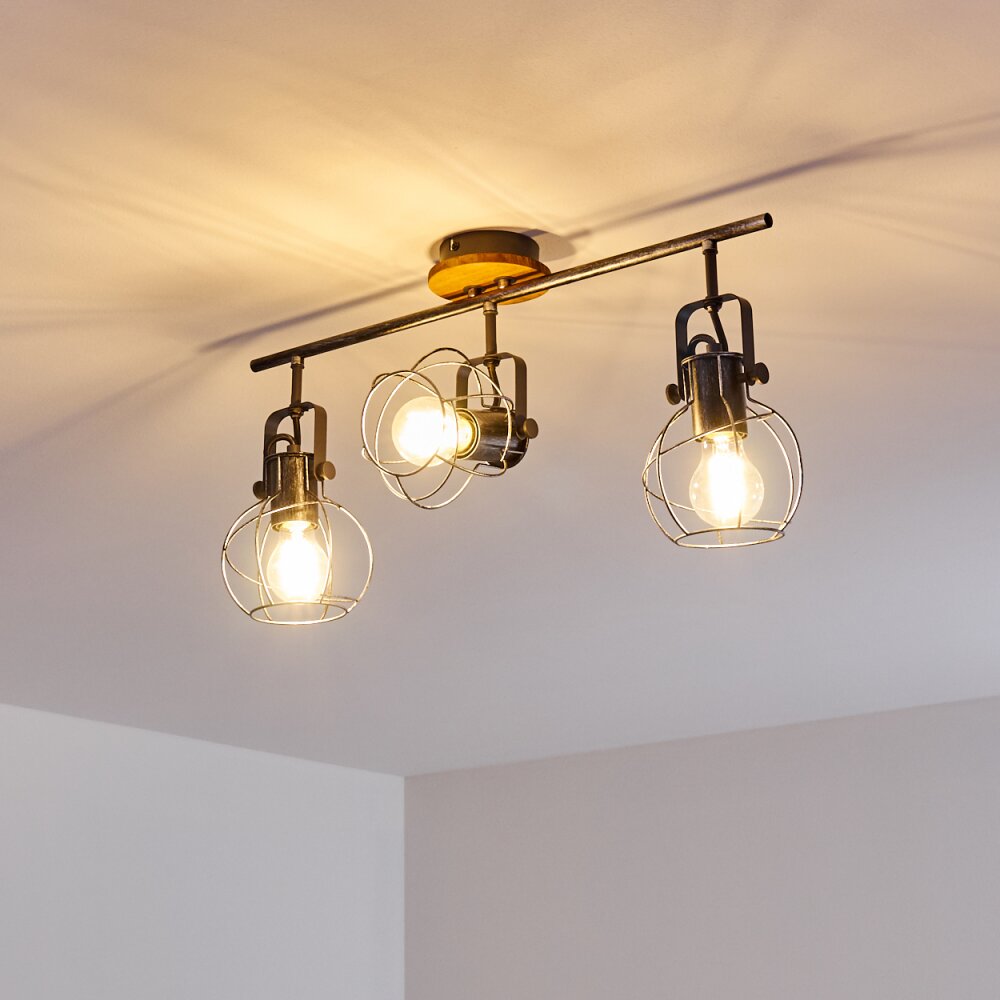 Sundsvall Ceiling Light Dark wood, black, 3-light sources
