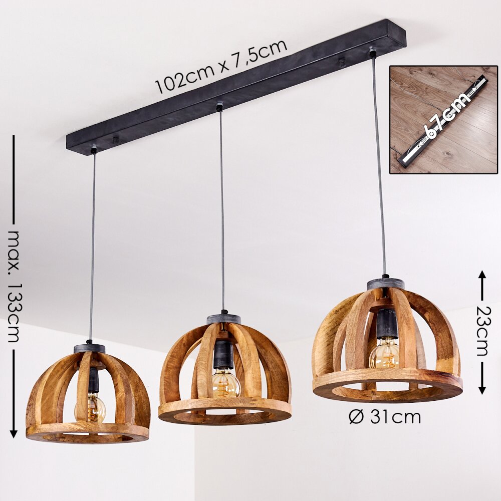 TABUA Pendant Light grey, 3-light sources