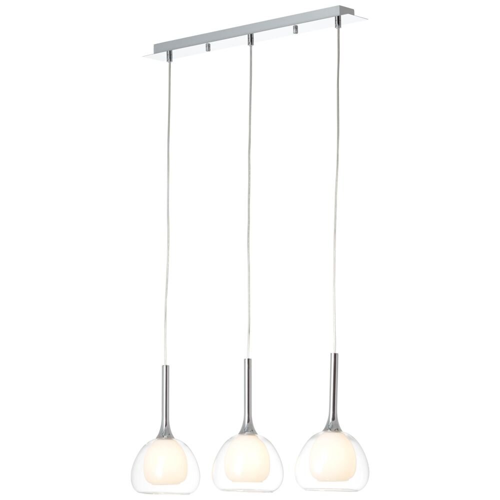 Pendant Light Brilliant Hadan chrome, 3-light sources