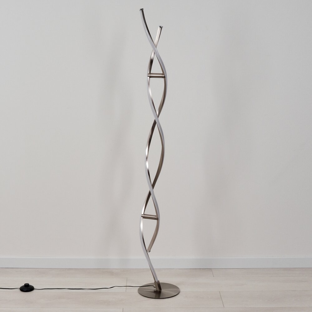 Wellington floor lamp LED stainless steel, 2-light sources