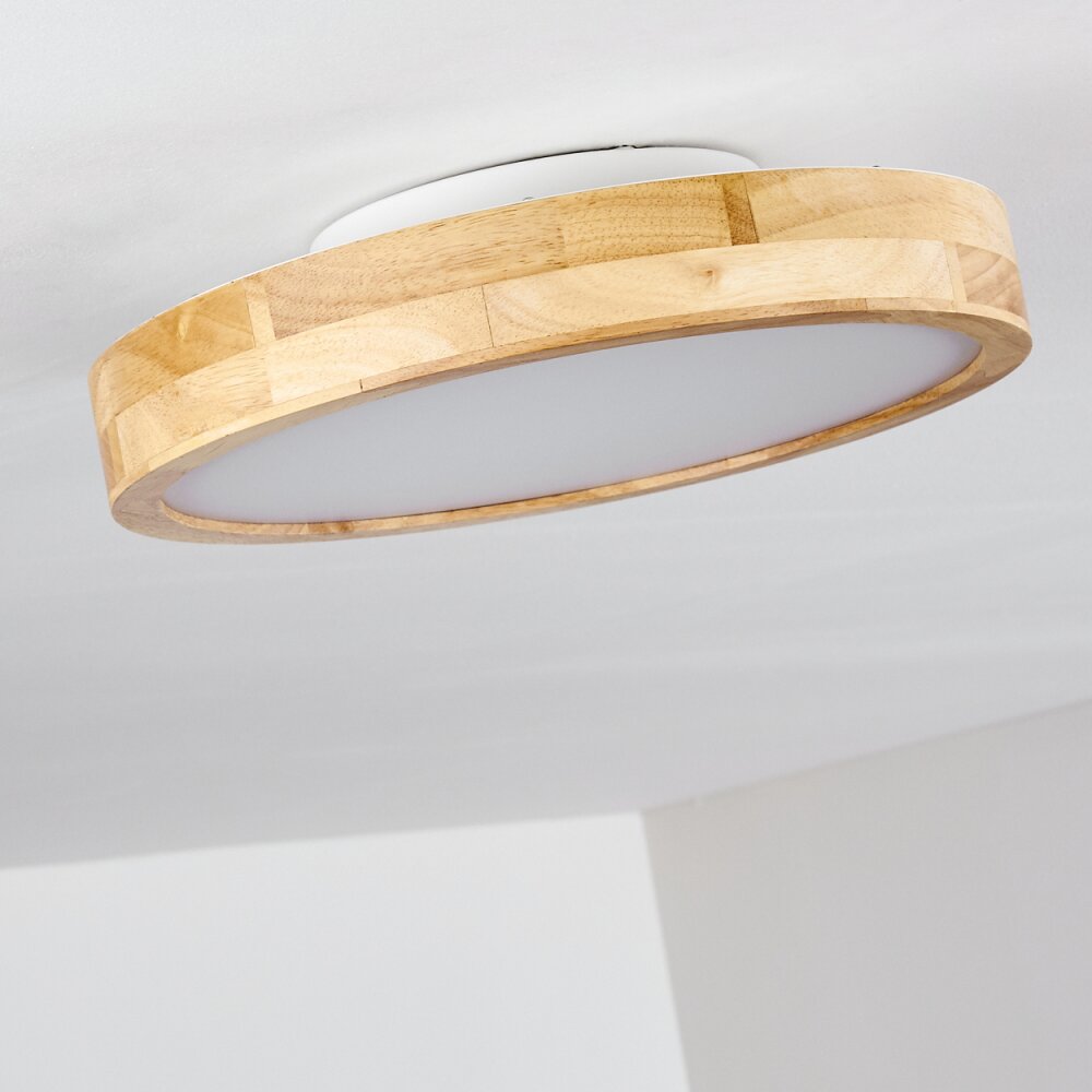 Bagaha Ceiling Light LED Light wood, 1-light source, Remote control