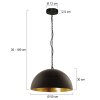 Steinhauer SEMICIRKEL Pendant Light black, 1-light source