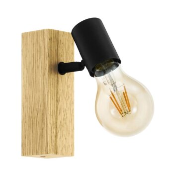 Eglo lights TOWNSHEND wall spotlight brown, black, 1-light source