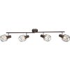 Globo Akin ceiling spotlight brown, 4-light sources