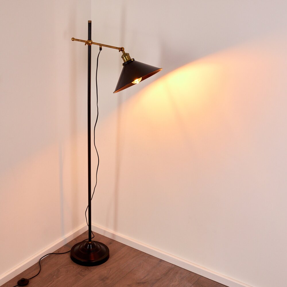 Gudem Floor Lamp black-gold, 1-light source