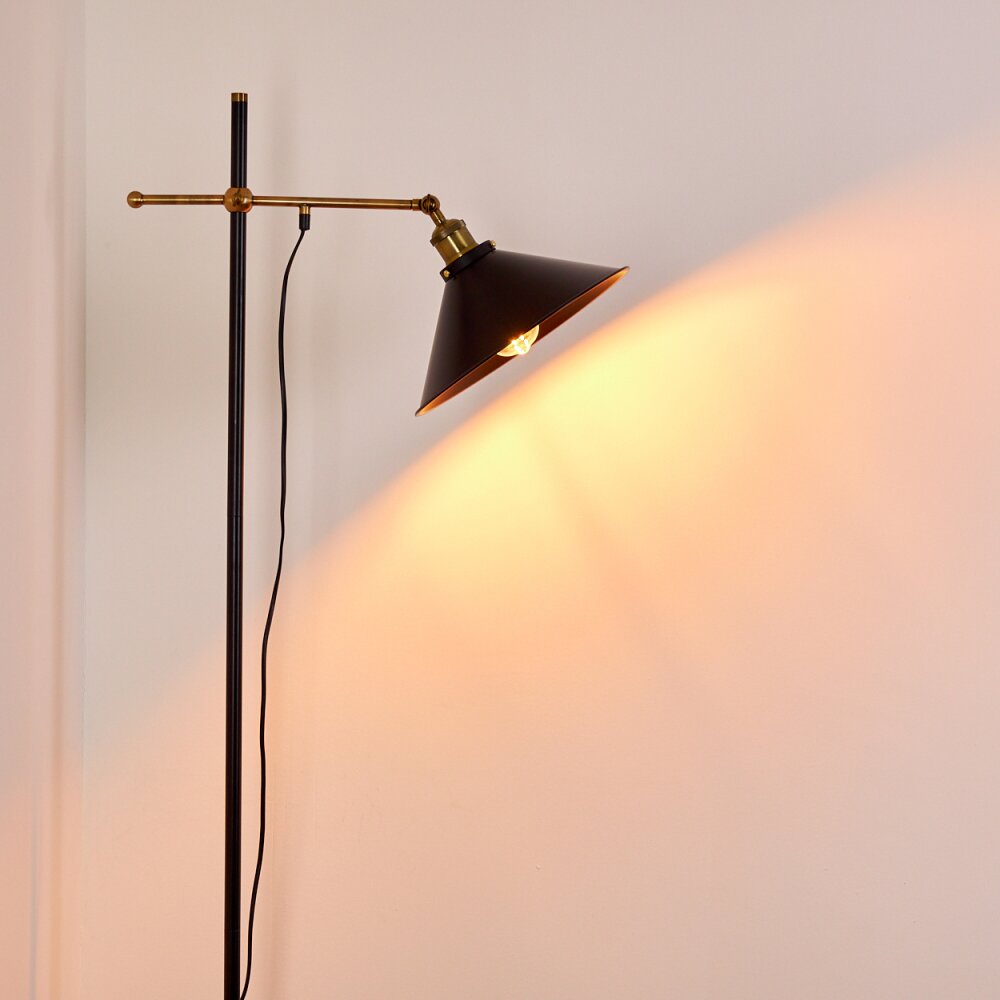 Gudem Floor Lamp black-gold, 1-light source
