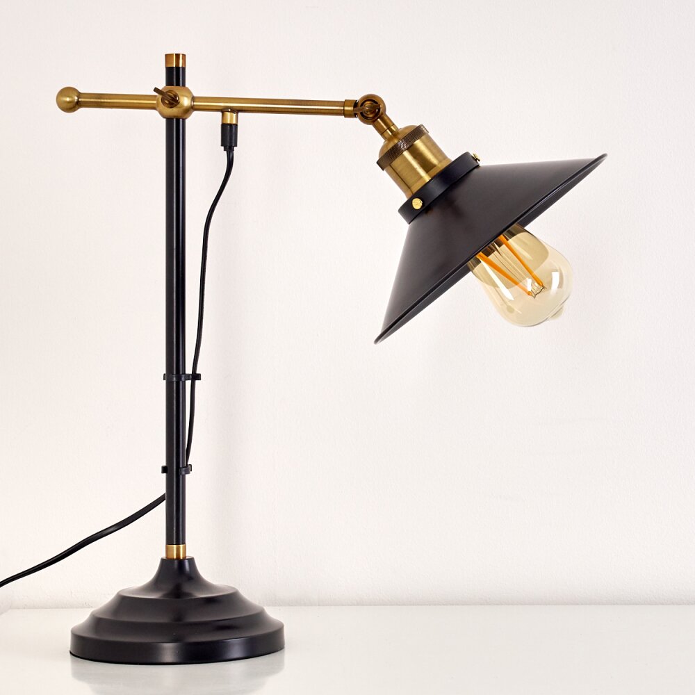 Gudem Table Lamp black-gold, 1-light source