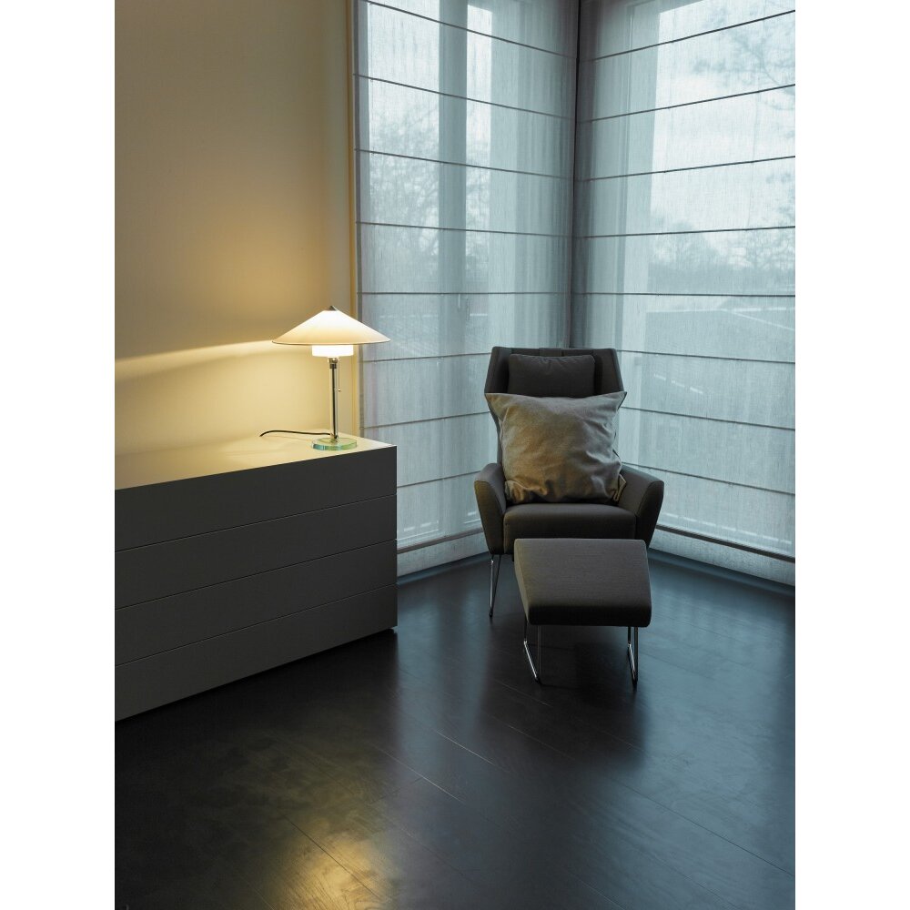 Tecnolumen Wagenfeld 27 Table lamp matt nickel, transparent, clear, 1-light source
