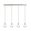 Steinhauer Elegance Pendant Light transparent, clear, 4-light sources