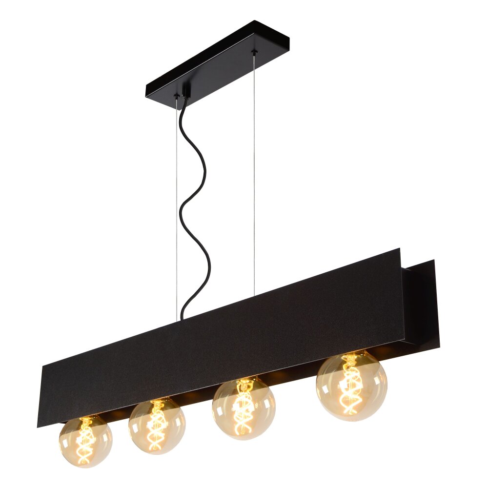 Lucide SURTUS Pendant Light black, 4-light sources