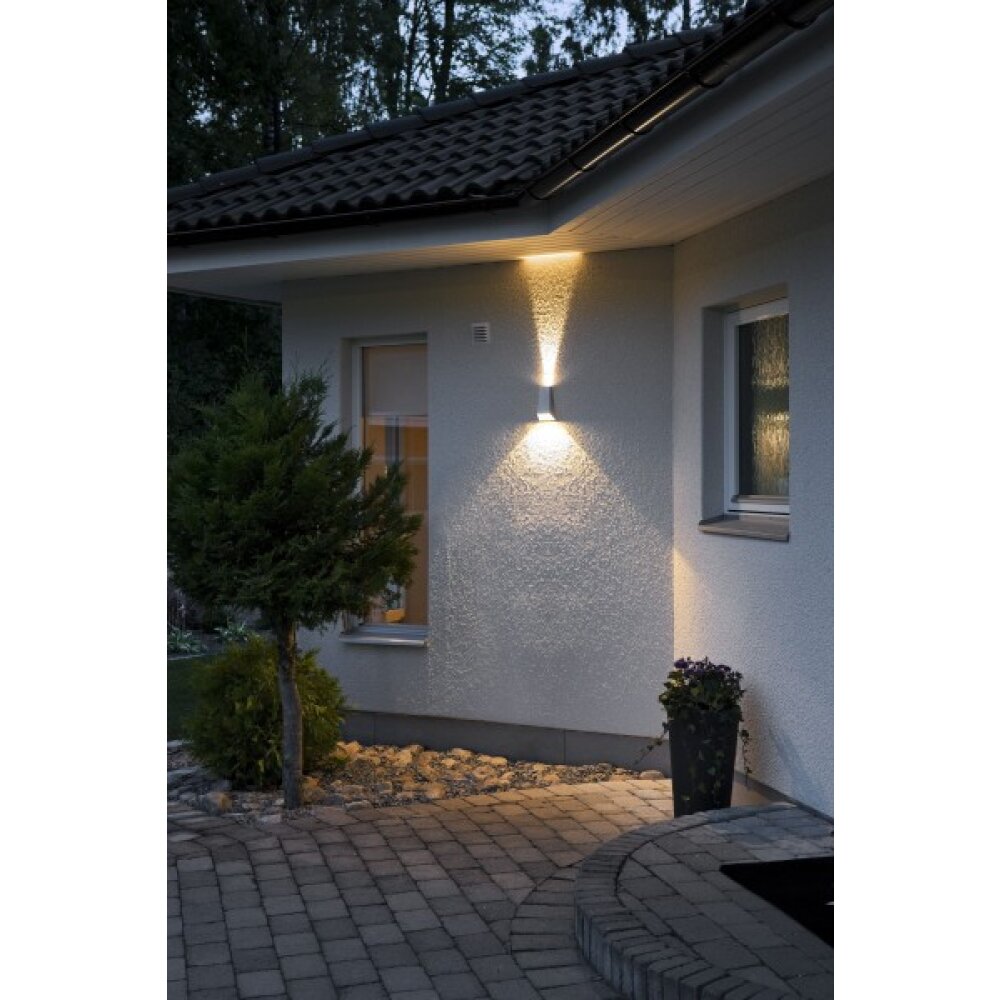Konstsmide Imola wall light LED grey, 2-light sources