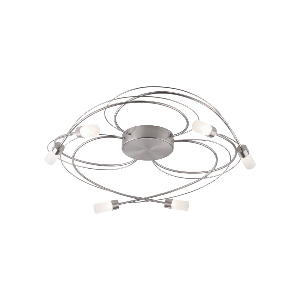 Paul Neuhaus NELIA Ceiling light LED stainless steel, 6-light sources main product photo