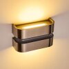 Outdoor Wall Light Kolding LED stainless steel, black, 1-light source