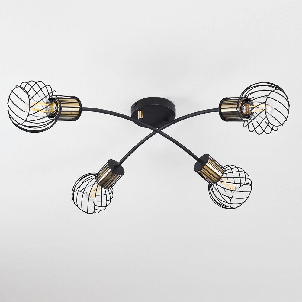 Bacau Ceiling Light black, 4-light sources