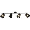 Brilliant Movie ceiling light LED black, 4-light sources