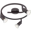 Globo ceiling light LED rust-coloured, 3-light sources