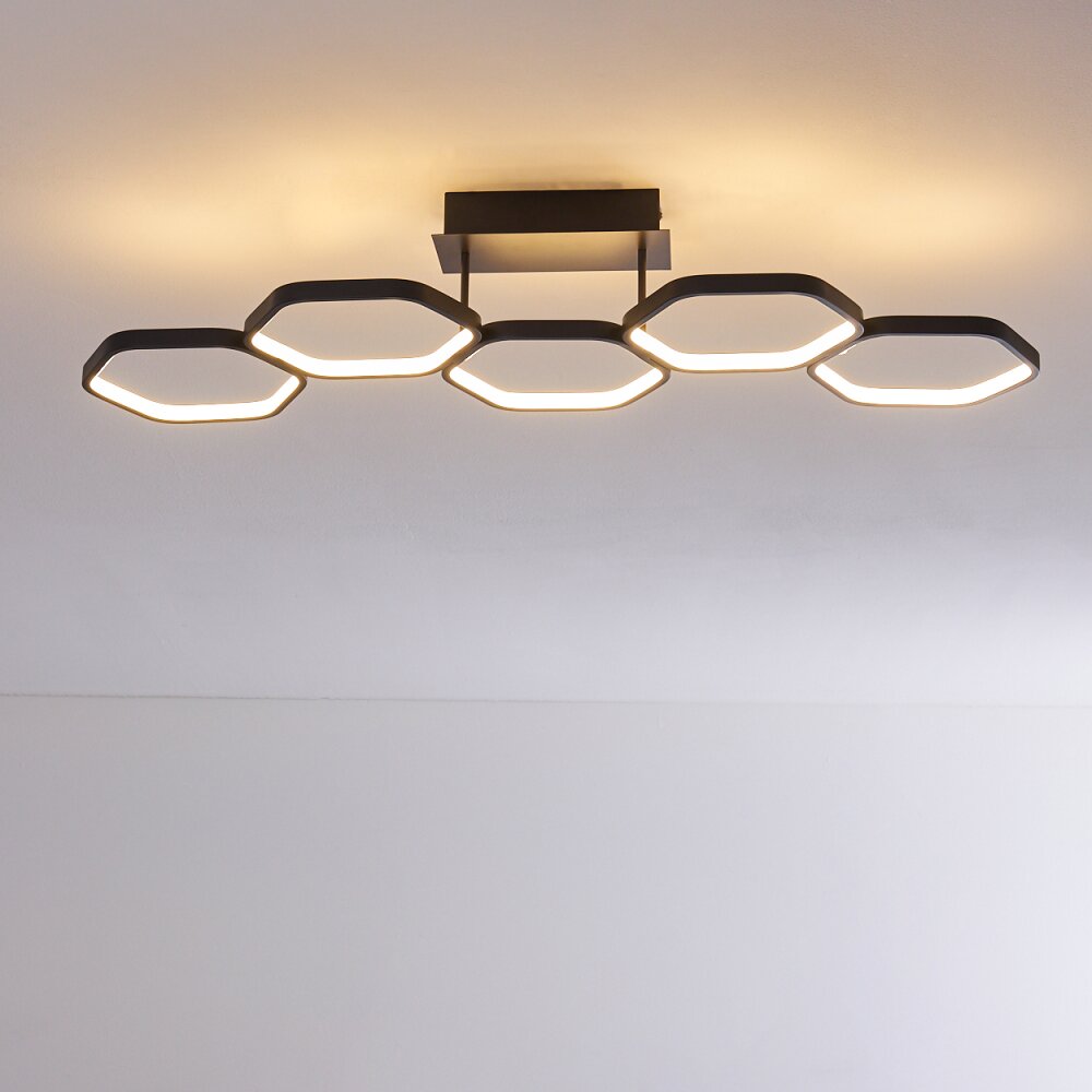 Halmstad Ceiling Light LED black, 1-light source