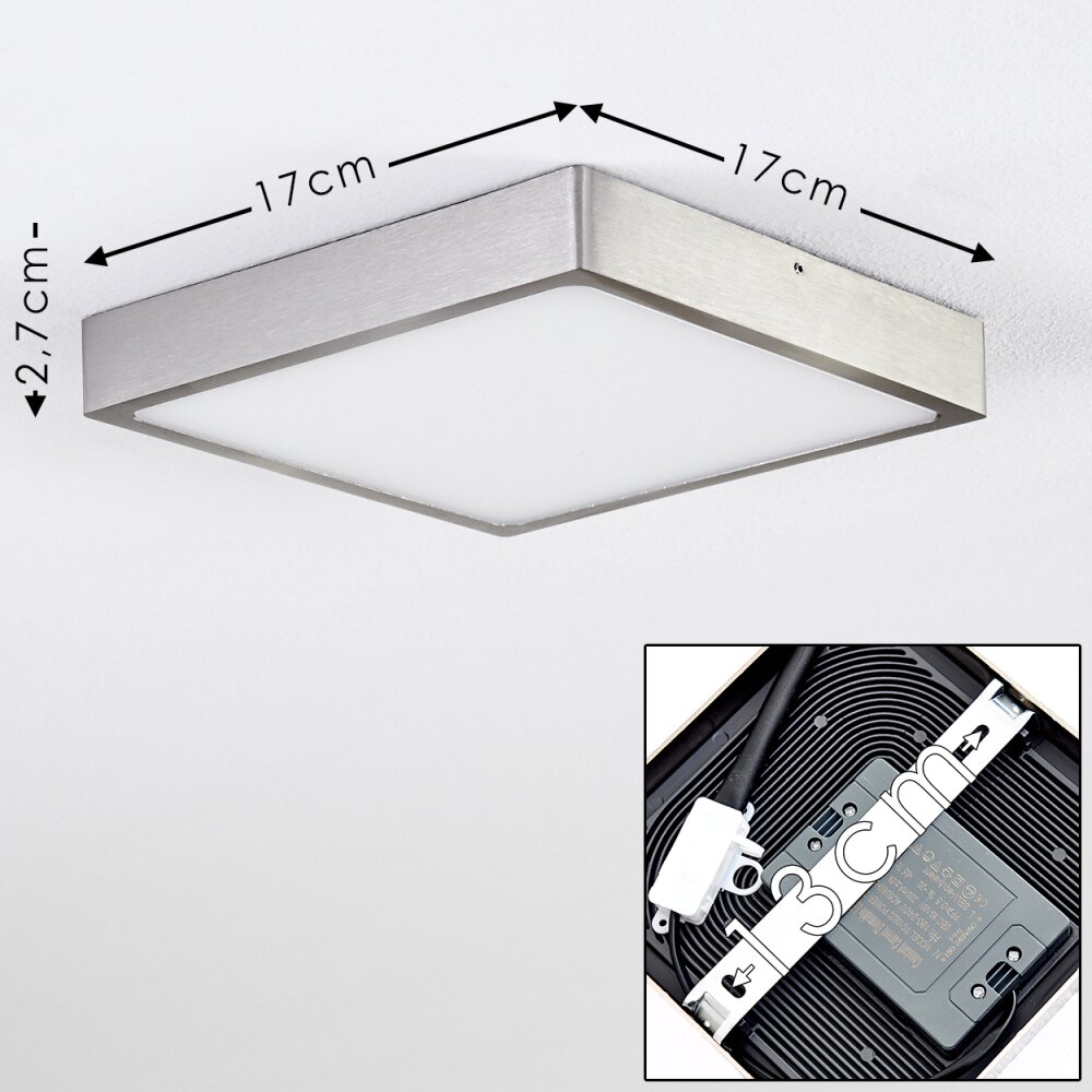 Broglen Ceiling Light LED matt nickel, 1-light source