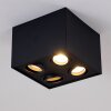 Baishan Ceiling Light black, 4-light sources