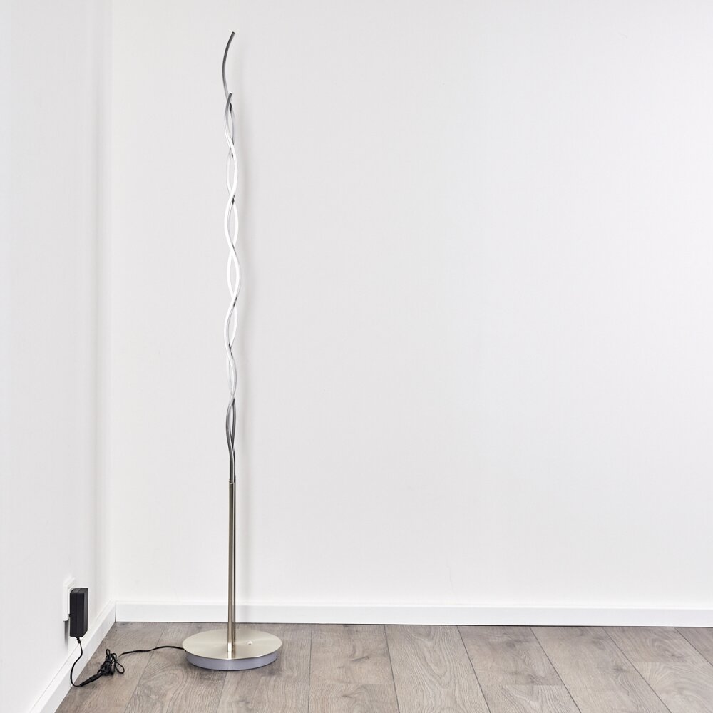 Mapleton floor lamp LED matt nickel, 3-light sources, Remote control
