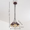 TIMOLA Pendant Light beige, dark brown, 7-light sources