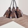 TIMOLA Pendant Light beige, dark brown, 7-light sources