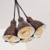 TIMOLA Pendant Light beige, dark brown, 7-light sources