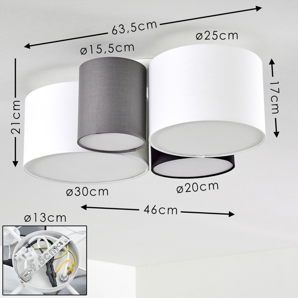 SKELBAEK Ceiling Light white, 4-light sources