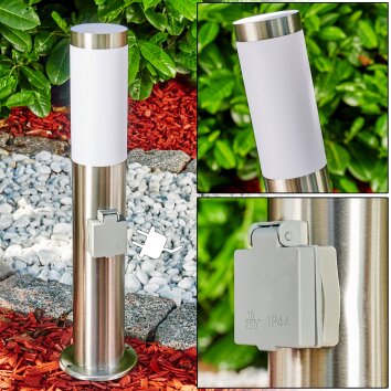 Norburg pedestal light, path light stainless steel, 1-light source