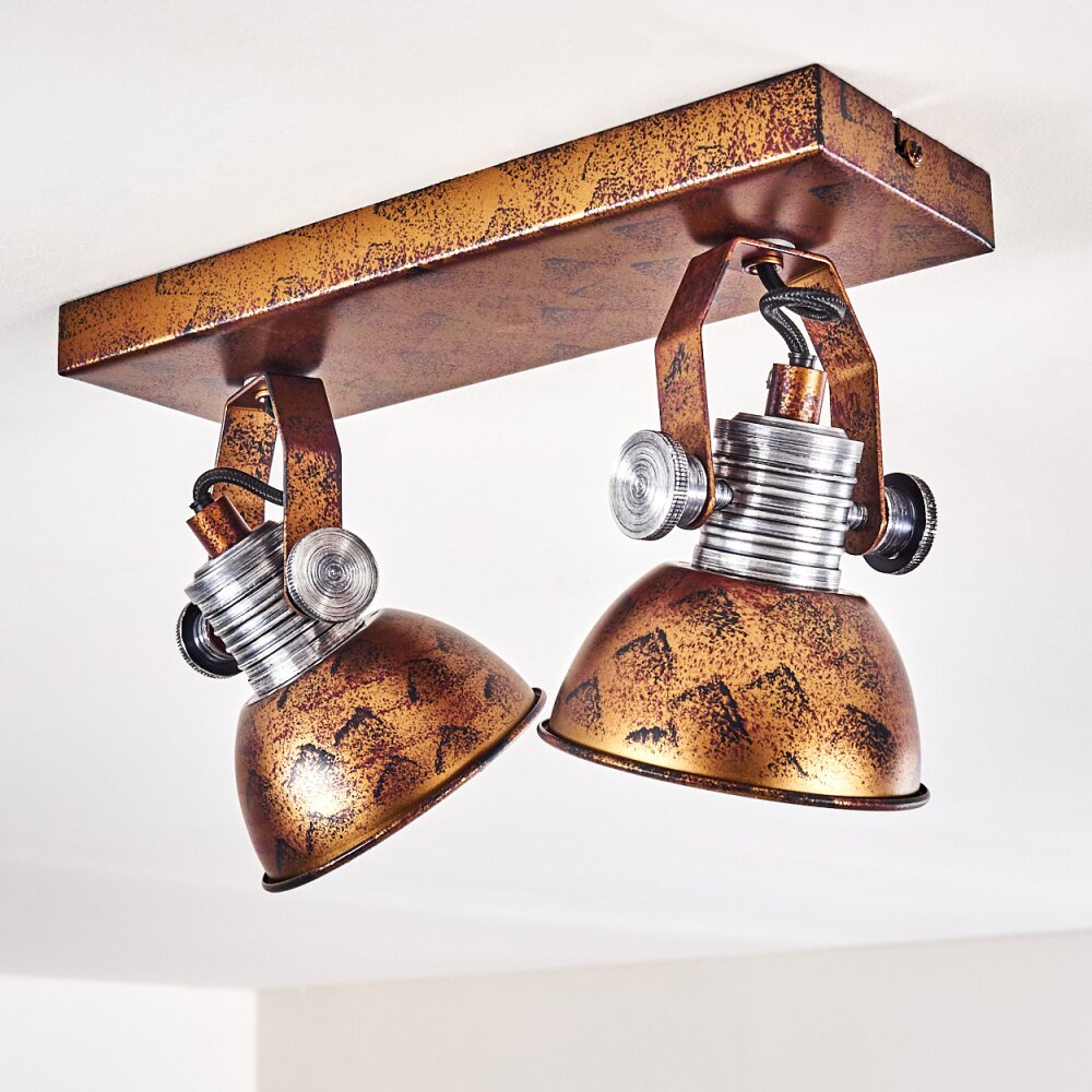 Gudo Ceiling Light brown, bronze, 2-light sources
