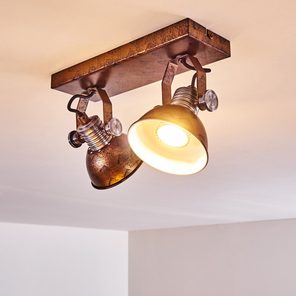 Gudo Ceiling Light brown, bronze, 2-light sources