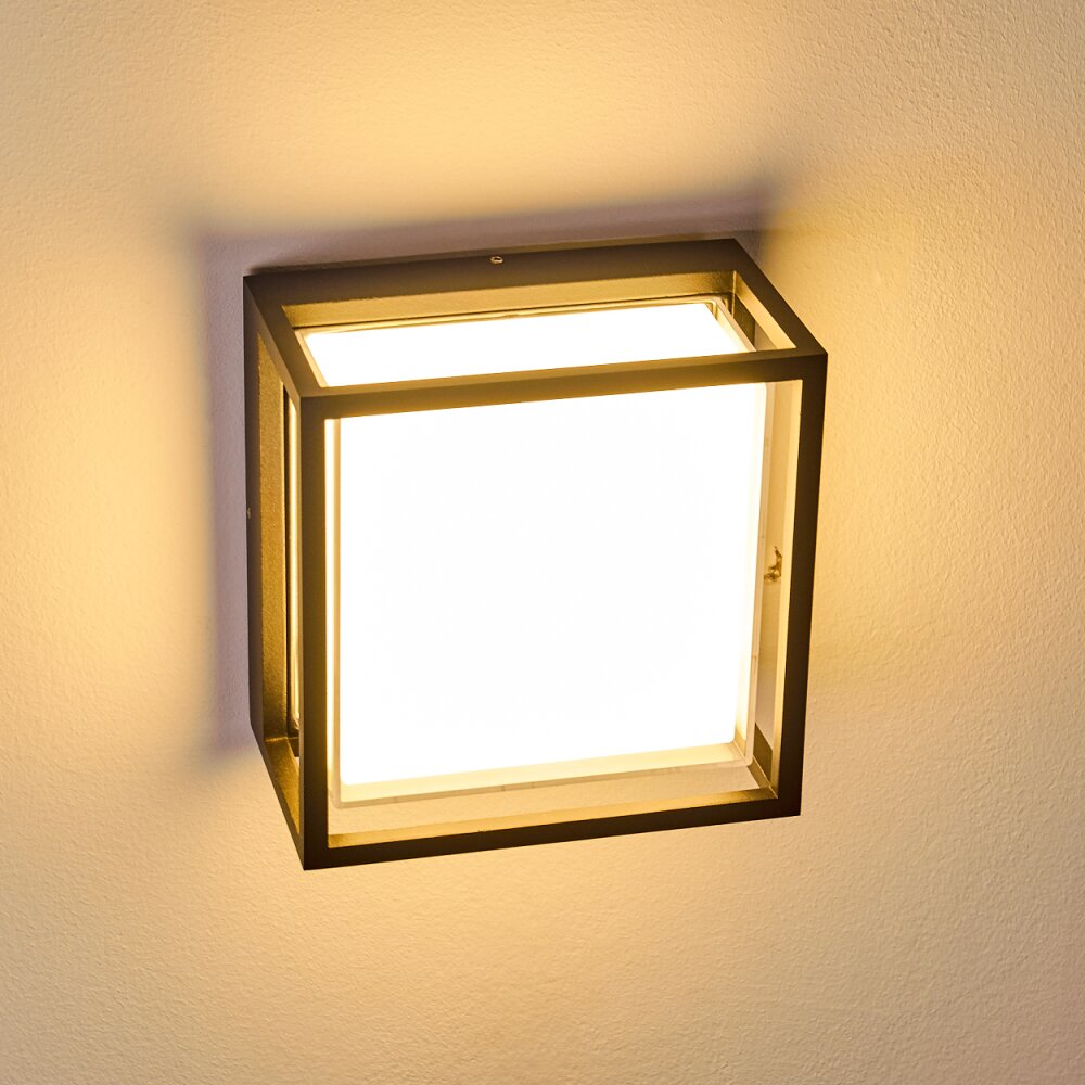 LYSABILD Outdoor Wall Light LED black, 1-light source
