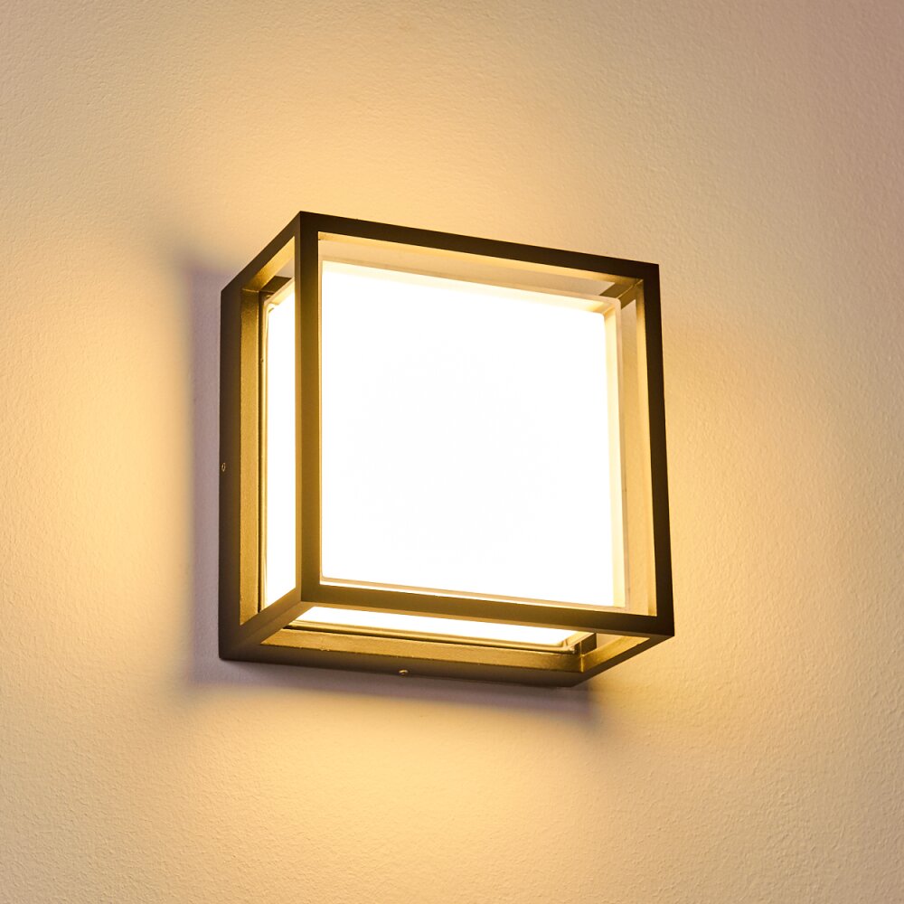 LYSABILD Outdoor Wall Light LED black, 1-light source