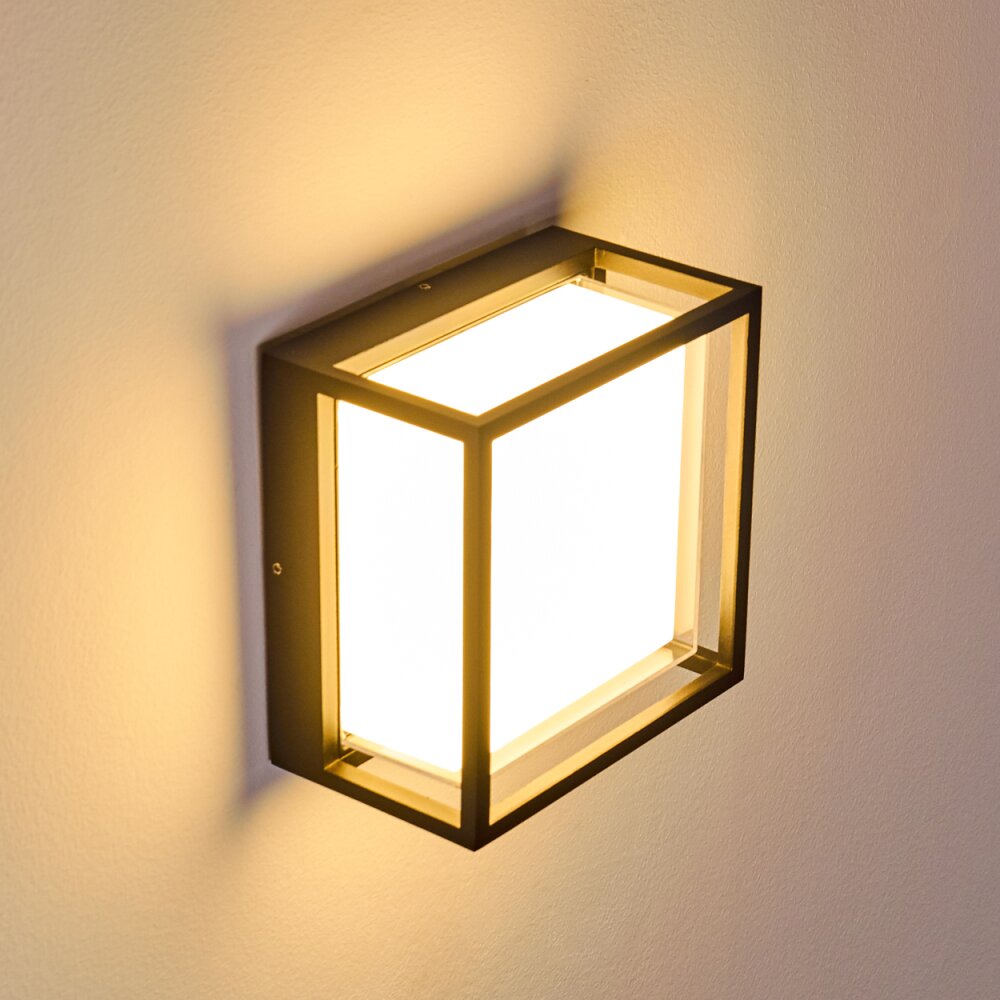 LYSABILD Outdoor Wall Light LED black, 1-light source