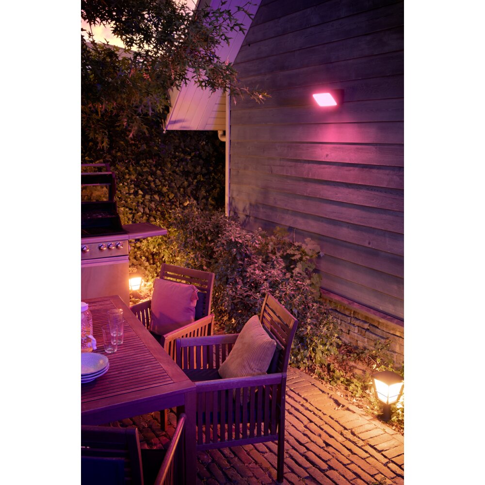 Philips HUE AMBIANCE WHITE & COLOR ECONIC pedestal light LED black, 1-light source, Colour changer