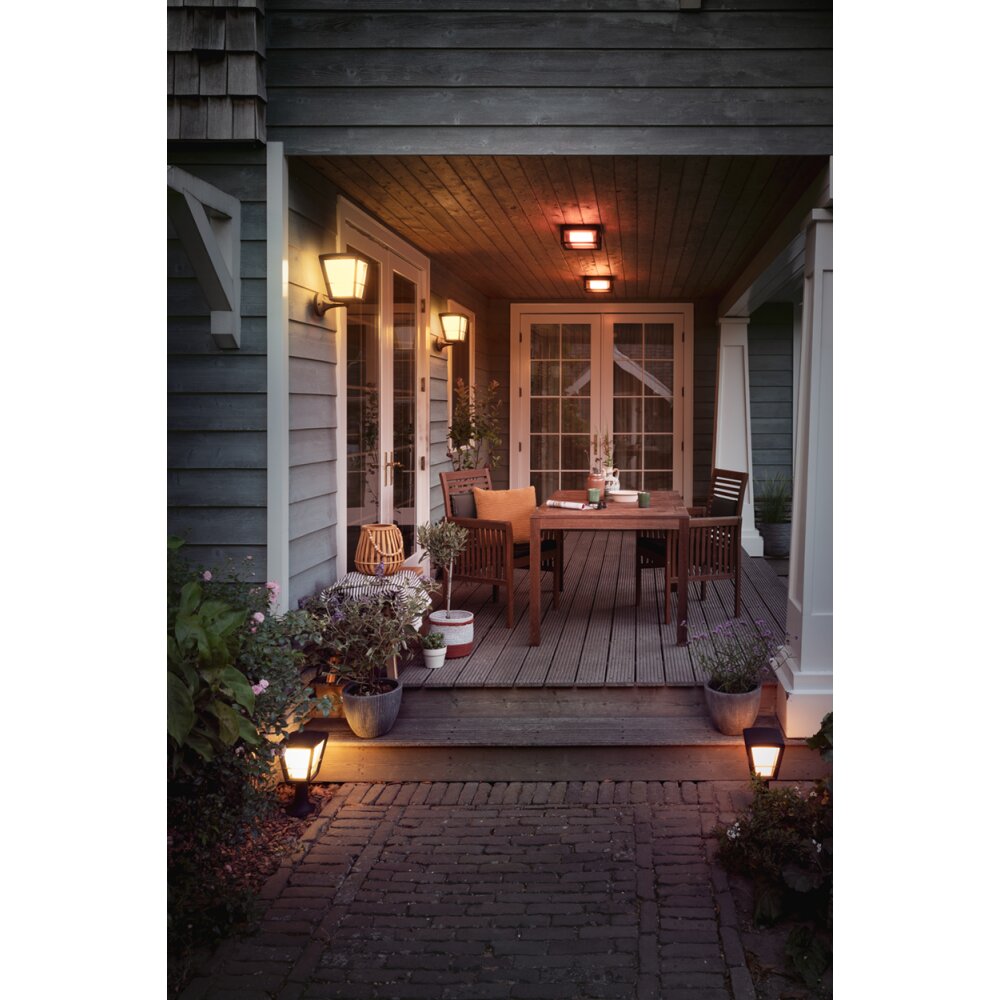 Philips HUE AMBIANCE WHITE & COLOR ECONIC pedestal light LED black, 1-light source, Colour changer