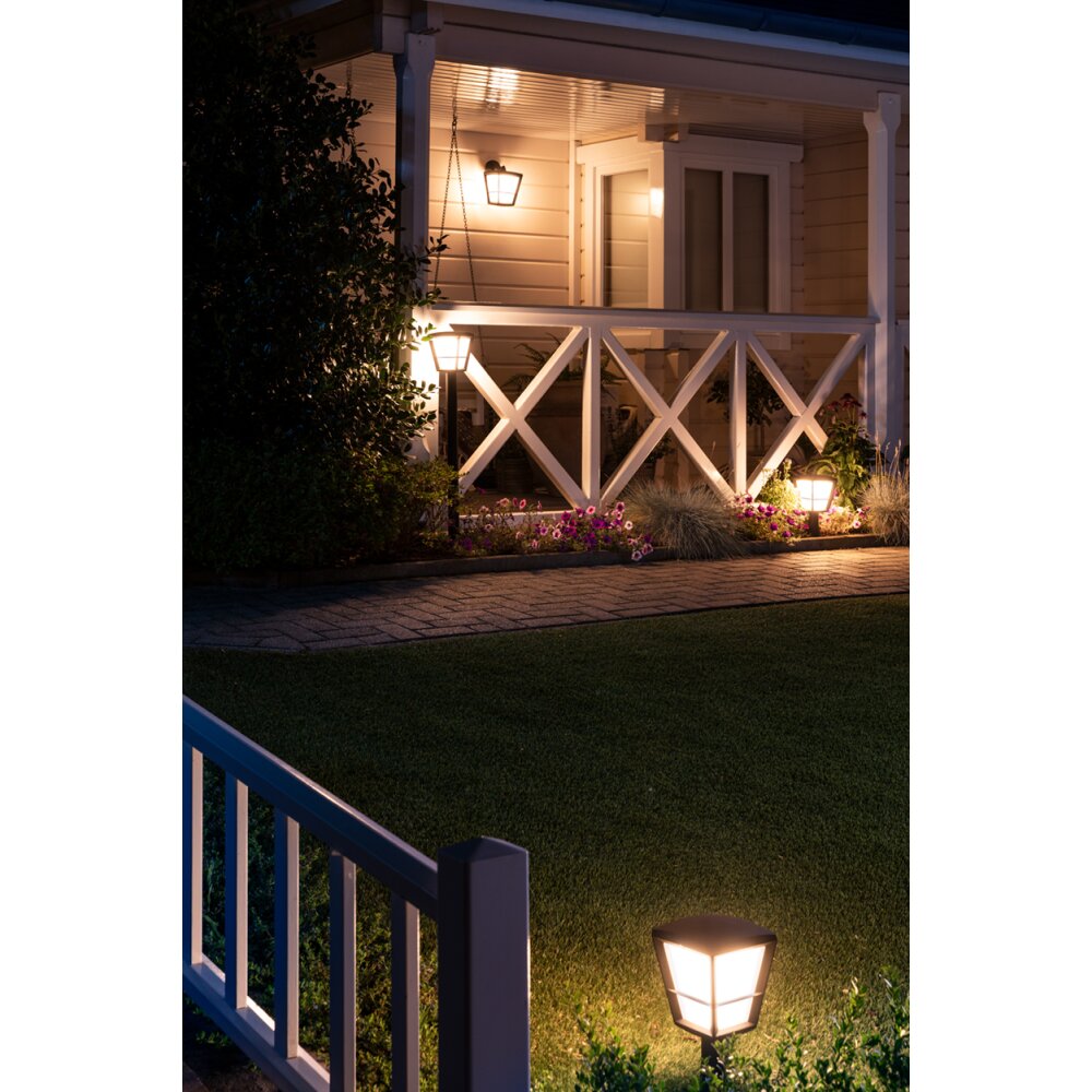 Philips HUE AMBIANCE WHITE & COLOR ECONIC pedestal light LED black, 1-light source, Colour changer