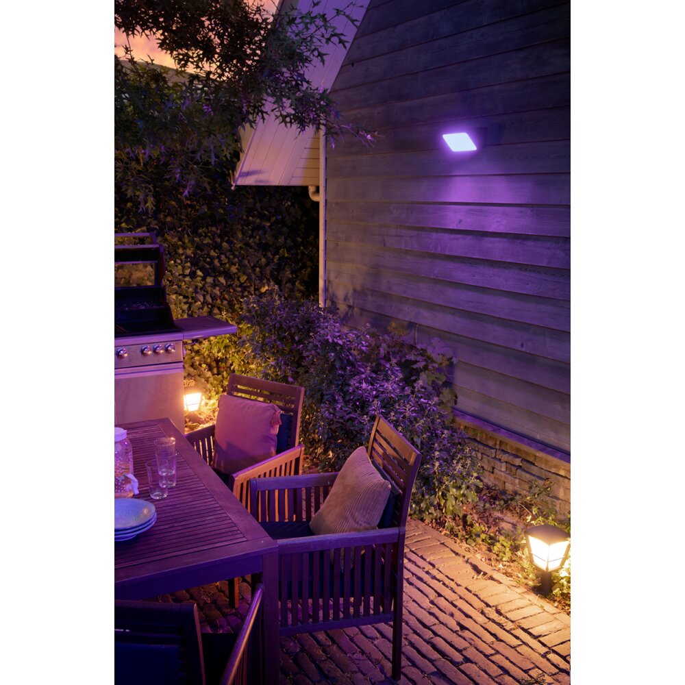 Philips HUE AMBIANCE WHITE & COLOR ECONIC pedestal light LED black, 1-light source, Colour changer