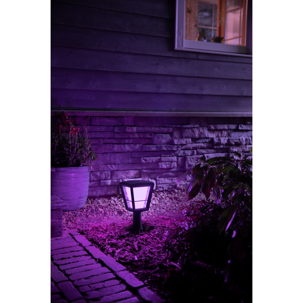 Philips HUE AMBIANCE WHITE & COLOR ECONIC pedestal light LED black, 1-light source, Colour changer