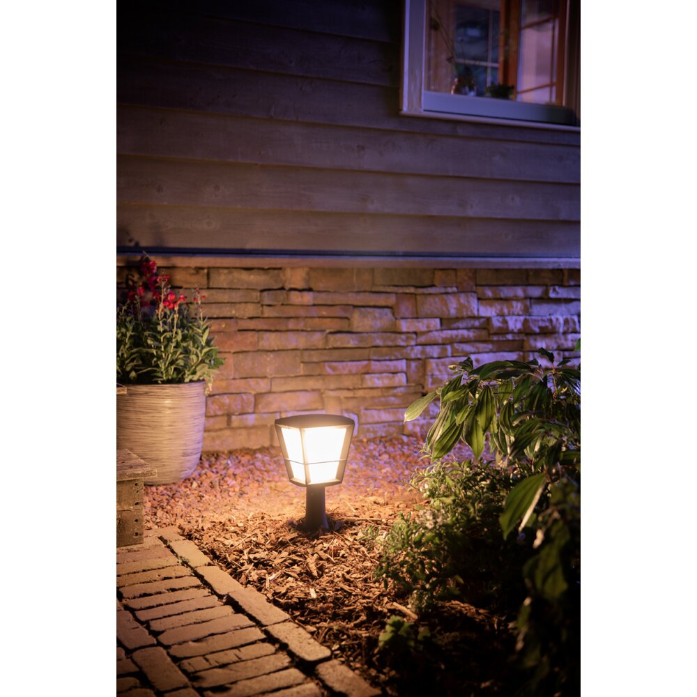 Philips HUE AMBIANCE WHITE & COLOR ECONIC pedestal light LED black, 1-light source, Colour changer