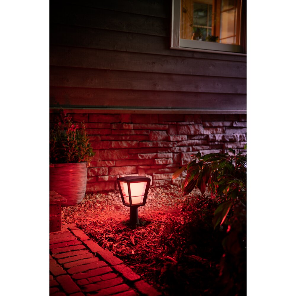 Philips HUE AMBIANCE WHITE & COLOR ECONIC pedestal light LED black, 1-light source, Colour changer