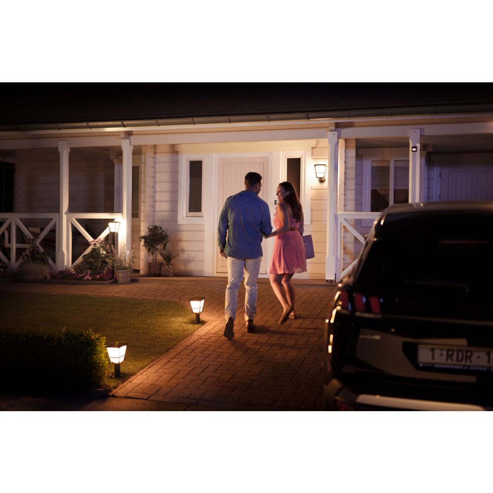 Philips HUE AMBIANCE WHITE & COLOR ECONIC pedestal light LED black, 1-light source, Colour changer