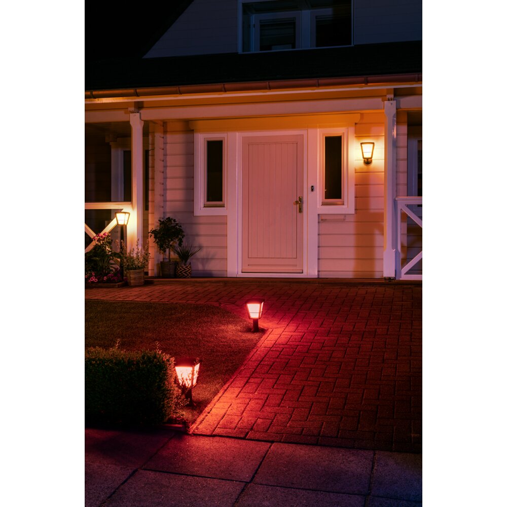 Philips HUE AMBIANCE WHITE & COLOR ECONIC pedestal light LED black, 1-light source, Colour changer