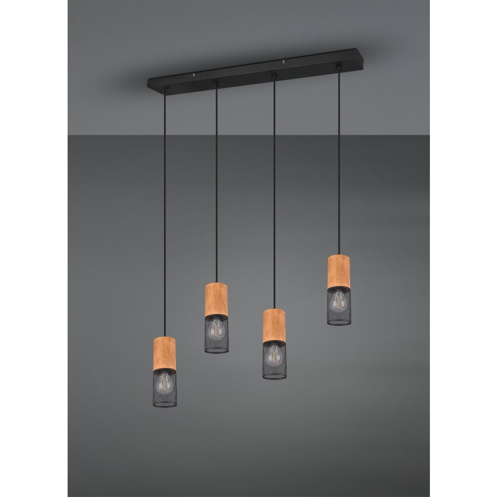Trio TOSH Pendant Light LED black, 4-light sources