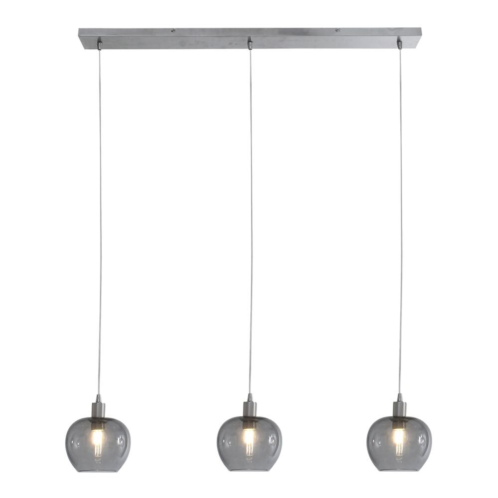 Pendant Light Steinhauer Lotus stainless steel, 3-light sources
