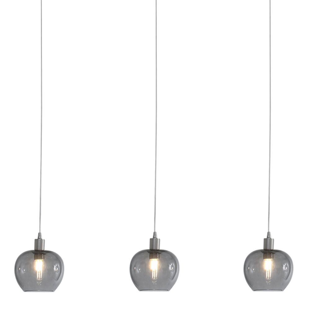 Pendant Light Steinhauer Lotus stainless steel, 3-light sources