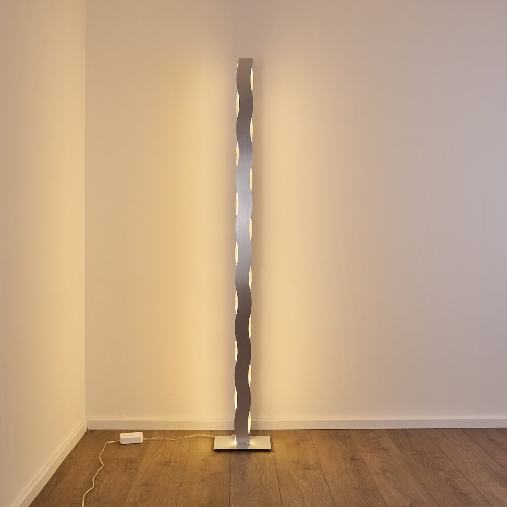 NAGOLD Floor Lamp LED chrome, matt nickel, 1-light source