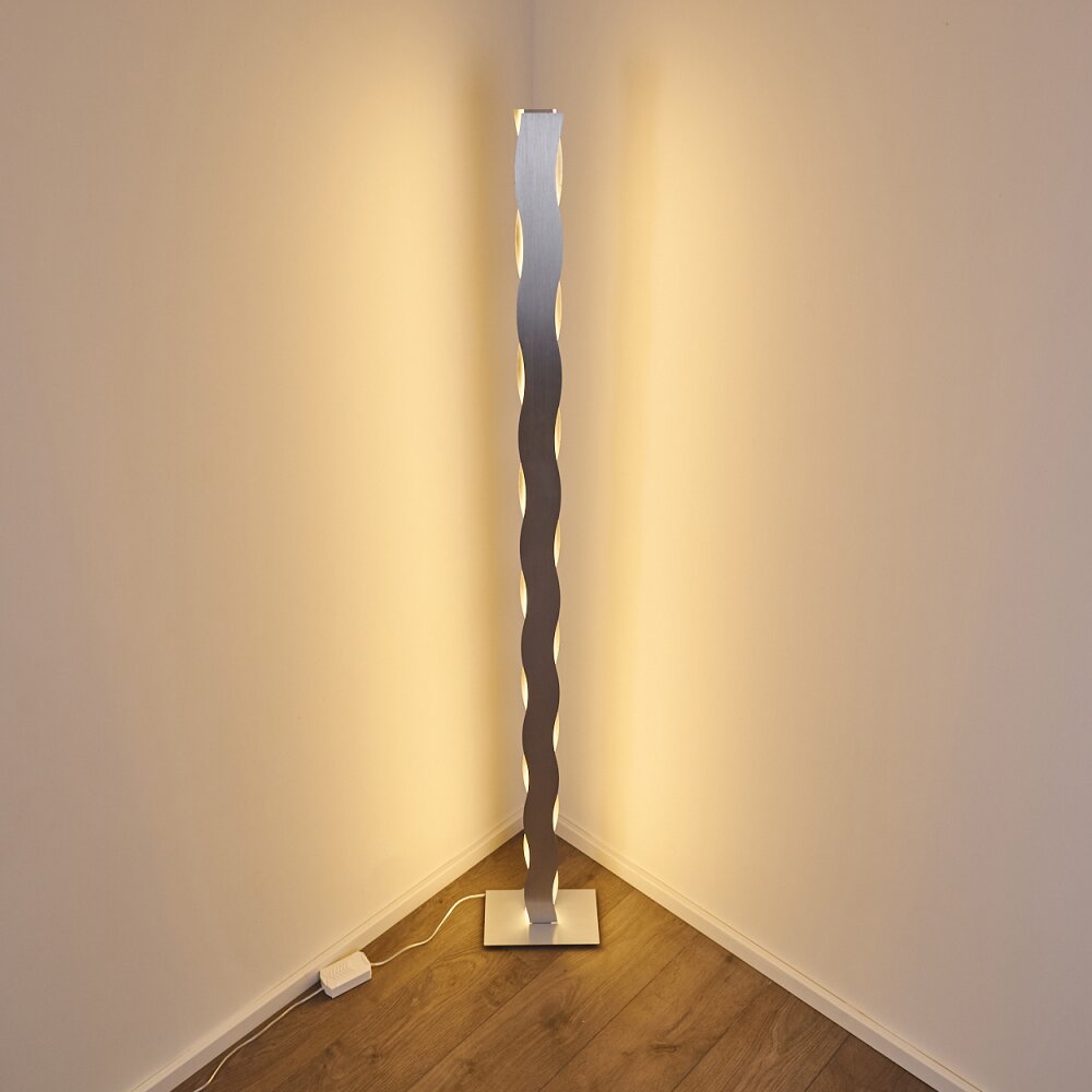 NAGOLD Floor Lamp LED chrome, matt nickel, 1-light source
