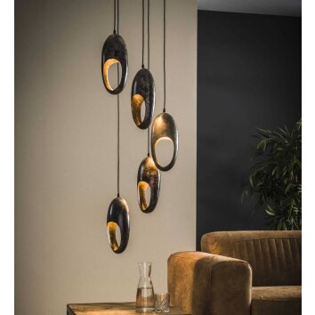 BERUM Pendant Light grey, black, 5-light sources